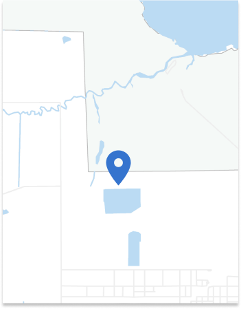 Map of Fort Frances Project Location with Blue Pin